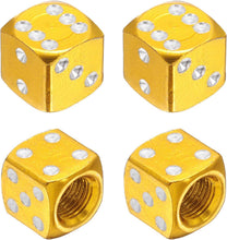 DICE Valve caps assorted colors (PAIR)