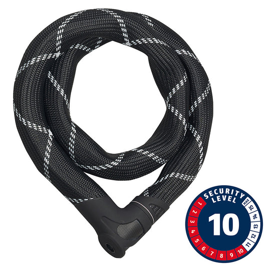 Abus, IvyTex IVEN 8210K, Chain Lock, Key, 8mm, 85cm, 2.8' (Black)