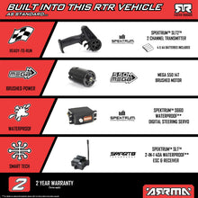 Arrma 1/10 VORTEKS 2WD Mega 550 Brushed Stadium Truck w/Battey/Charger: RTR (Purple)