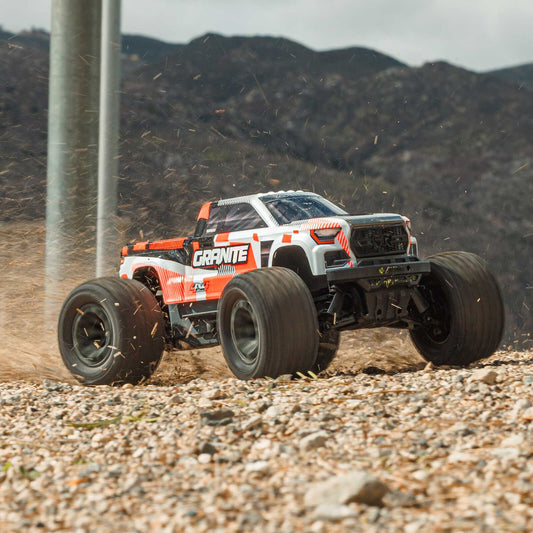 Arrma 1/10 Granite 4x4 665 Mega Brushed Monster Truck: RTR (Orange)