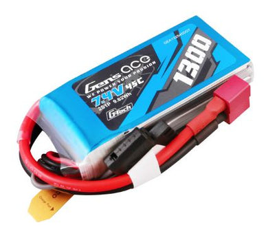 Gens Ace G-Tech 1300mah 7.4V 45C 2S Lipo Battery