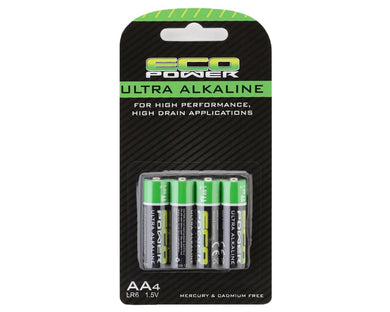 EcoPower Ultra Alkaline AA Batteries (4)