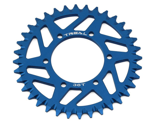 Treal Hobby Aluminum 7075 Rear Chain Sprocket: 36T (Blue)