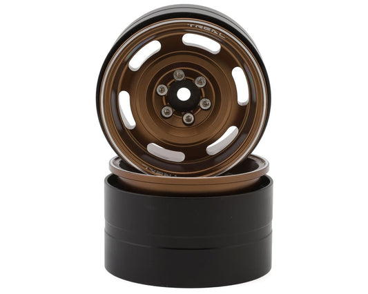 Treal Hobby 2.2” Vintage Beadlock Wheel Rims: Bronze