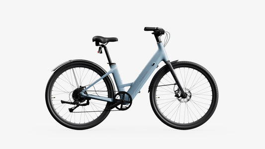Urtopia Carbon Classic ST Class 2 500W City E-Bike w/Throttle and Rack: Blue