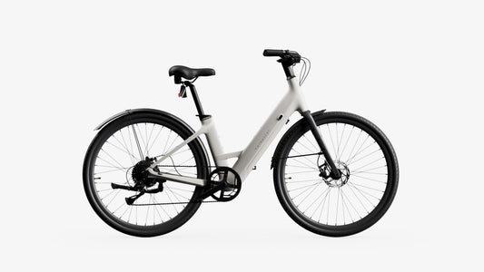 Urtopia Carbon Classic ST Class 2 500W City E-Bike w/Throttle and Rack: Creme