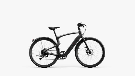Urtopia Carbon Classic Class 2 500W City E-Bike w/Throttle and Rack: Black