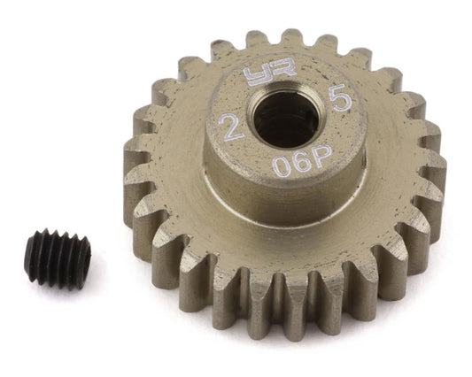 Yeah Racing Aluminum Hard Coated 0.6Mod Pinion: 25T