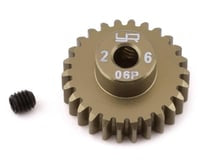 Yeah Racing Aluminum Hard Coated 0.6Mod Pinion: 26T