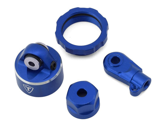 Treal Aluminum 7075 Shock Cap and Retainers: PROMOTO (Blue)