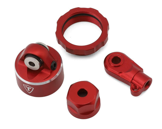 Treal Aluminum 7075 Shock Cap and Retainer Losi PROMOTO (Red)