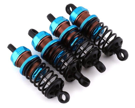 Yeah Racing Aluminum Big Bore Go Damper Set: 50mm (Blue)