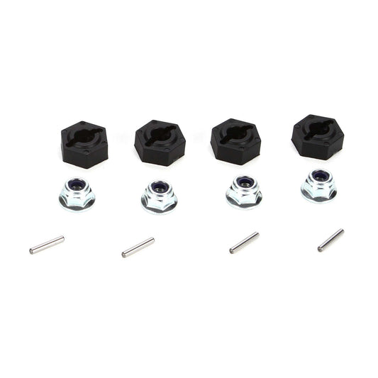 Vaterra Molded 12mm Hex w/Pins and Lock Nuts: Twin Hammers