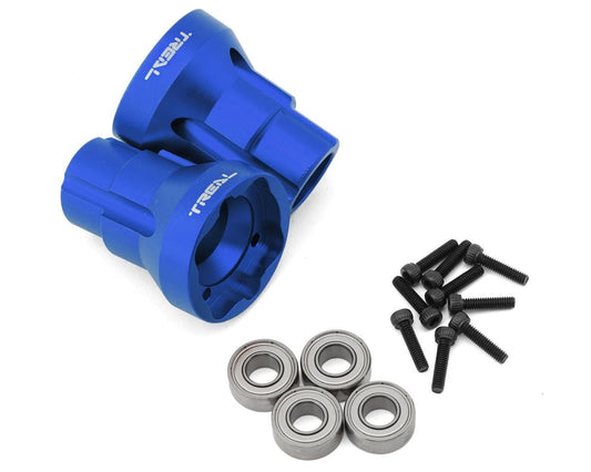 Treal Aluminum 7075 Rear 3 Degree Axle Mounts w/Bearings: LMT (Blue)