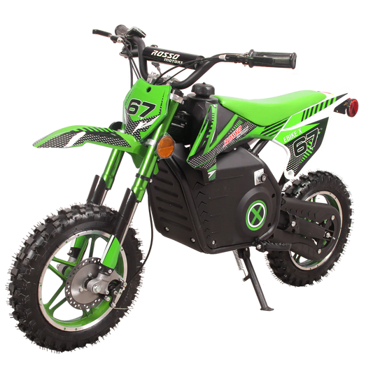 Rosso Motorsports EBIKE-X DIRT BIKE 36V: Assembled (Green)