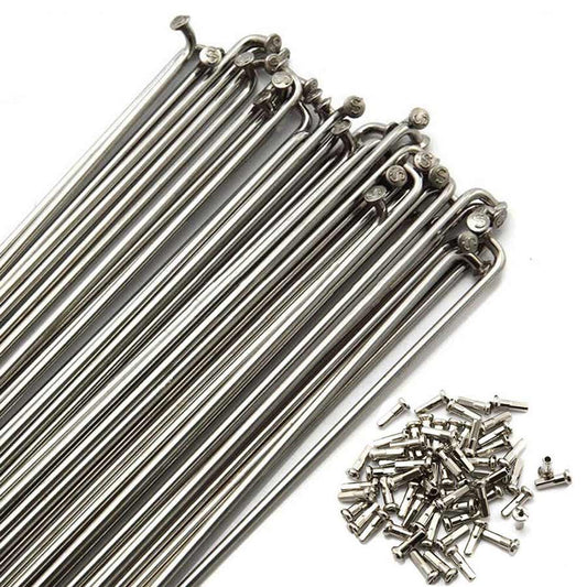 Wheel Shop Zinc Plated Spokes 138mm Silver w/o Nipples (144)