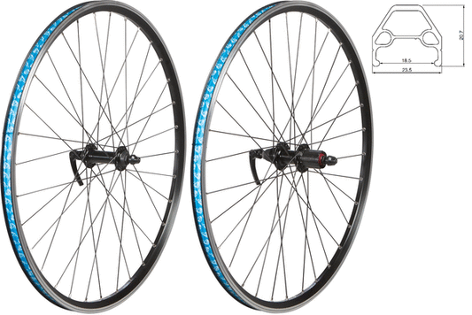 49N 26” Front Wheel QR 10x135mm 32H QR Rim Brake (Black)