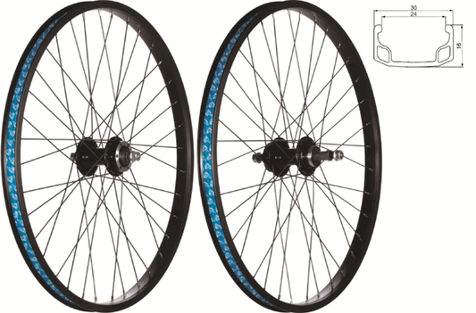 49N Front Wheel 24” Rim/Disc (Black)