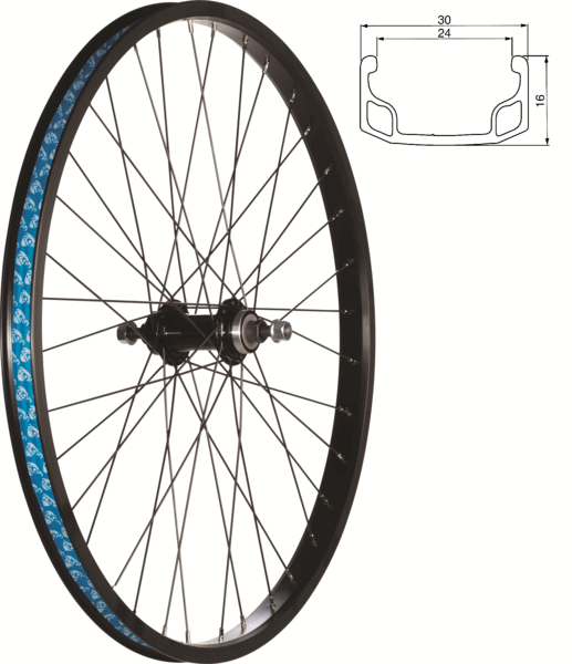 49N 24” Rear Wheel (Black)