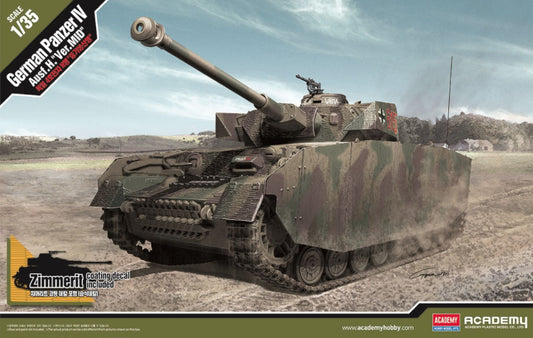 Academy 1/35 German Pz.Kpfw.IV Ausf.H Ver. MID Tank Model Kit