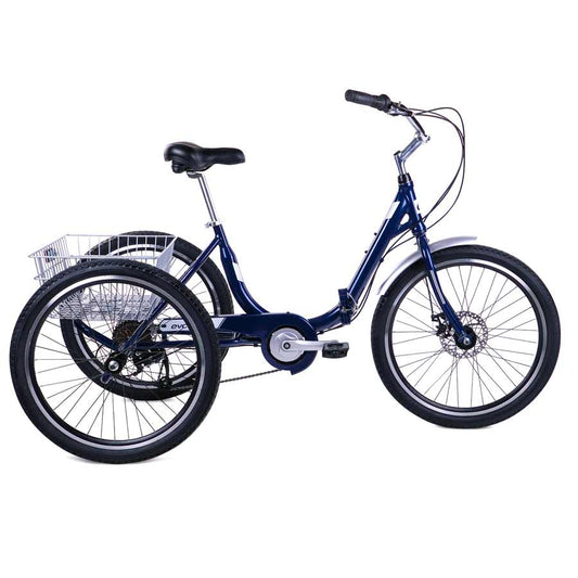EVO Bikes Latitude Adult Tricycle Navy Folding