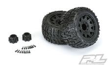 Pro-Line Trencher LP 3.8” All Terrain Tires MTD. on Raid Wheels: MAXX