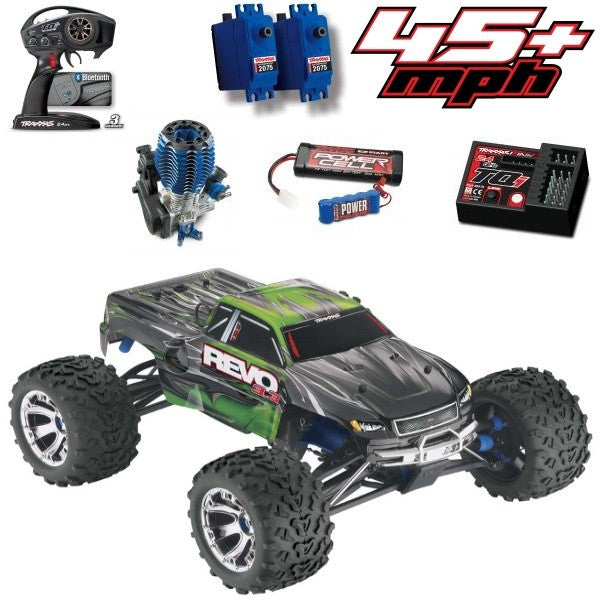 Traxxas REVO 3.3 Nitro Monster Truck: RTR (Green)