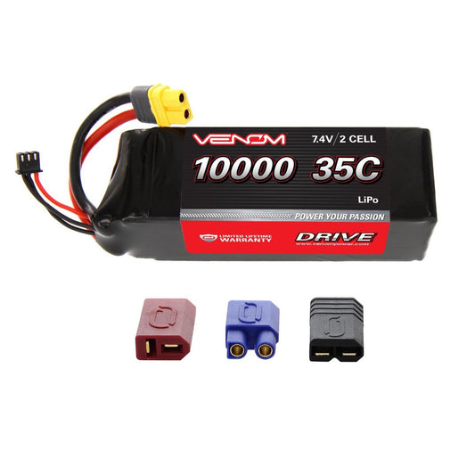Venom 2S 7.4V 10000mAh 35C LiPo UNI Plug Soft Case